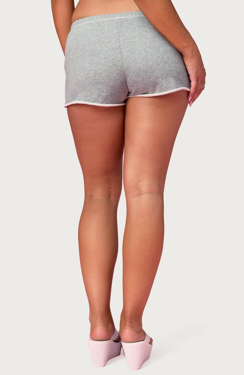 EDIKTED x Barbie Lace Trim Terry Shorts, Alternate, color, 