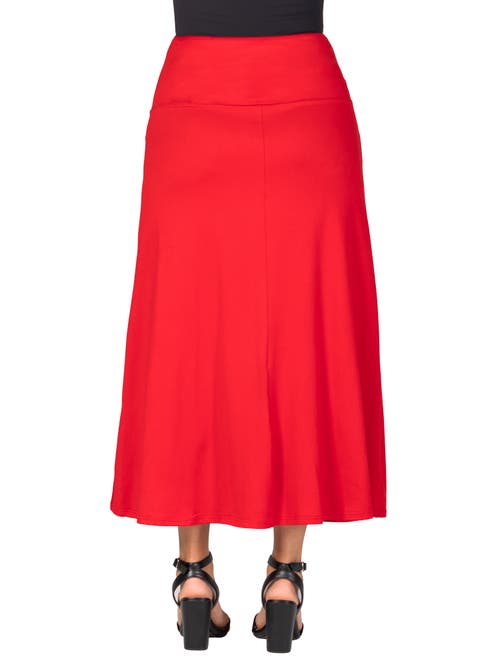 24seven Comfort Apparel Elastic Waist Maxi Skirt