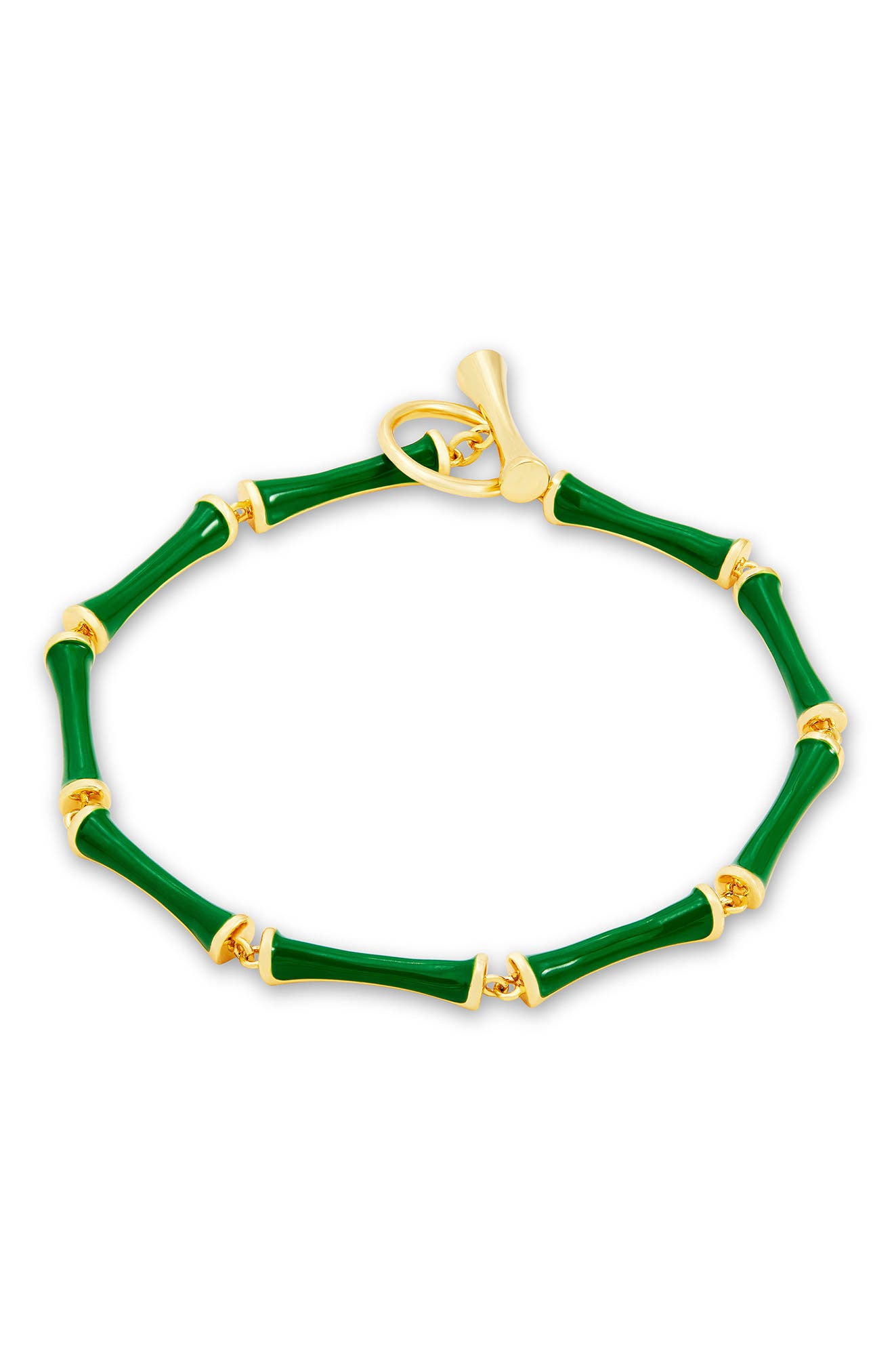 Enamel Bamboo Link Bracelet