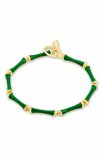 Enamel Bamboo Link Bracelet