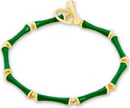 SAVVY CIE JEWELS Enamel Bamboo Link Bracelet