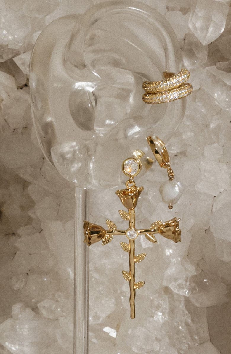 Child of Wild Rosa Sacra Drop Earrings, Alternate, color, Gold