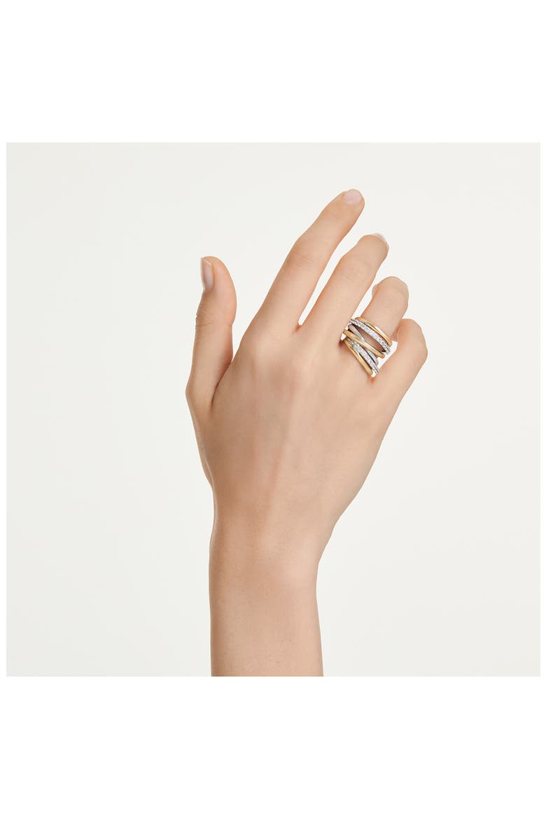 Hyperbola Set of 3 Stackable Rings, Alternate, color, GOLD/ SILVER