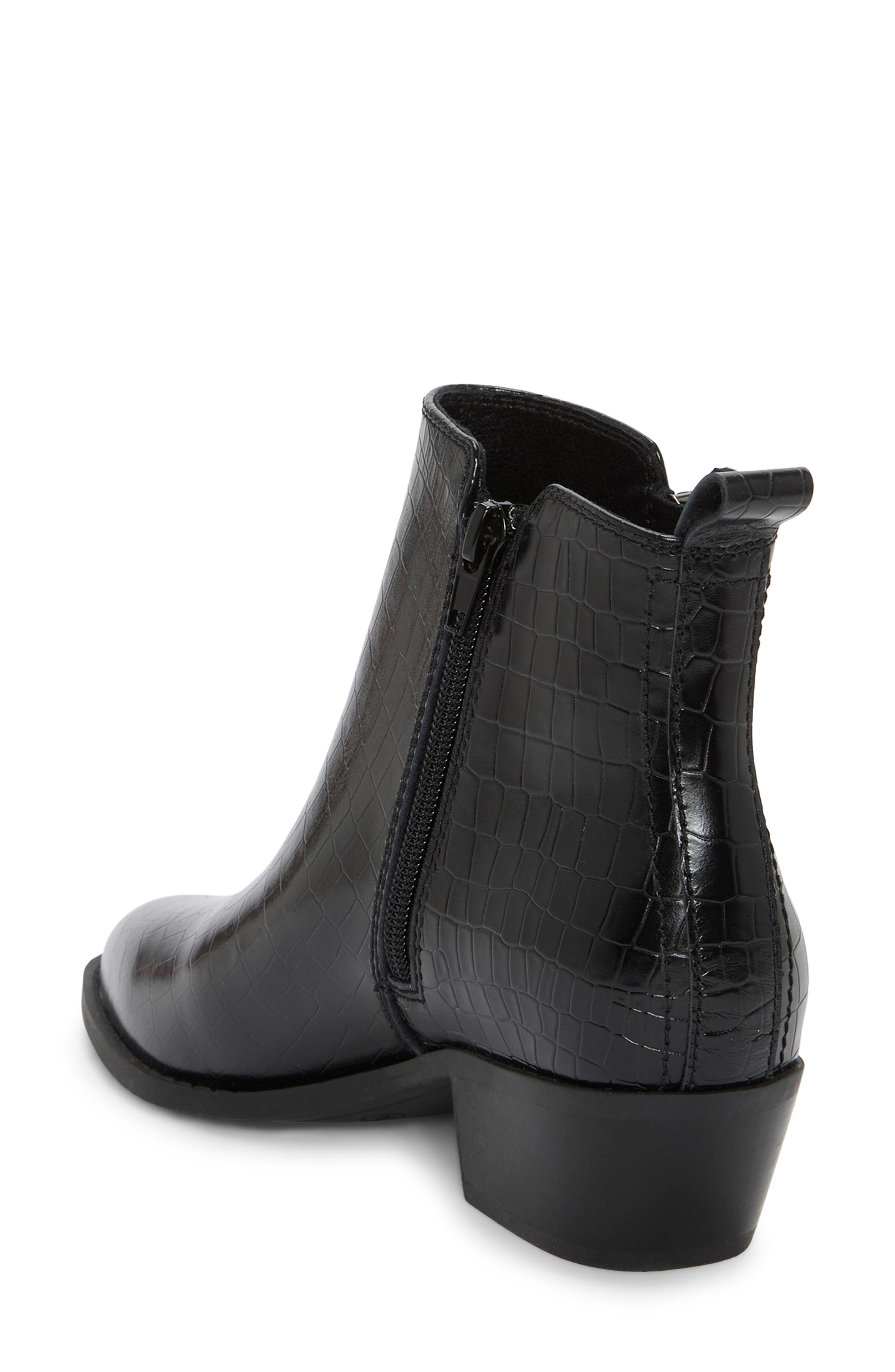 Lucky Brand Ailein Pointed Toe Bootie, Alternate, color, Black Crinkle