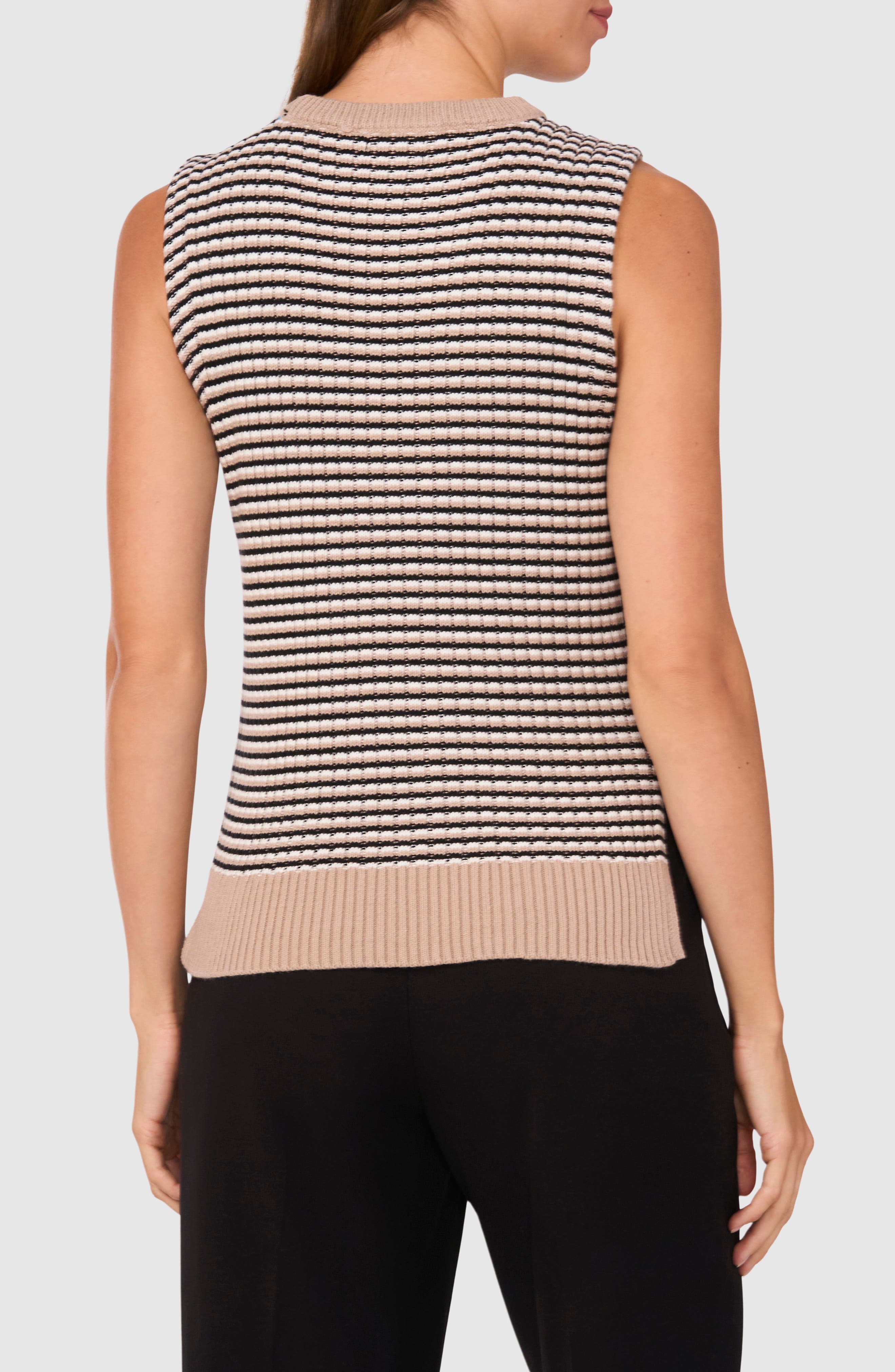Stripe Sleeveless Sweater - image 2