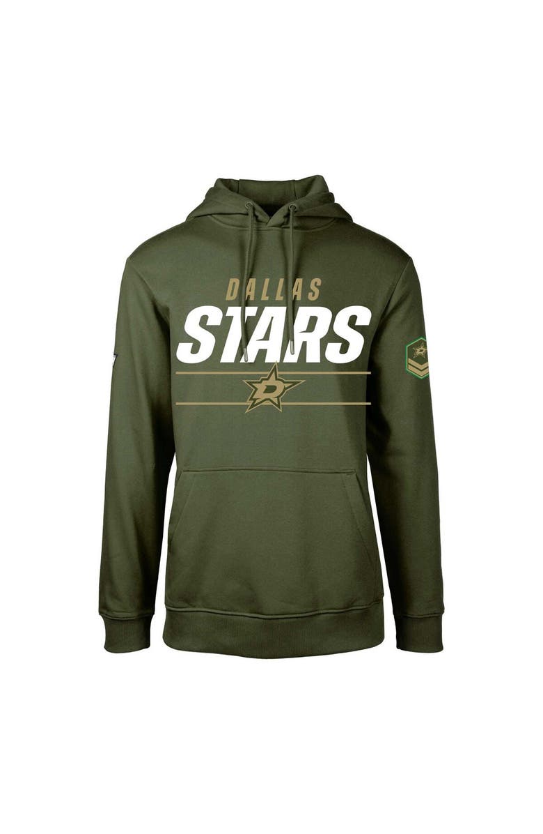 LEVELWEAR Men's Levelwear Olive Dallas Stars Delta Podium Fleece Pullover Hoodie, Alternate, color, 
