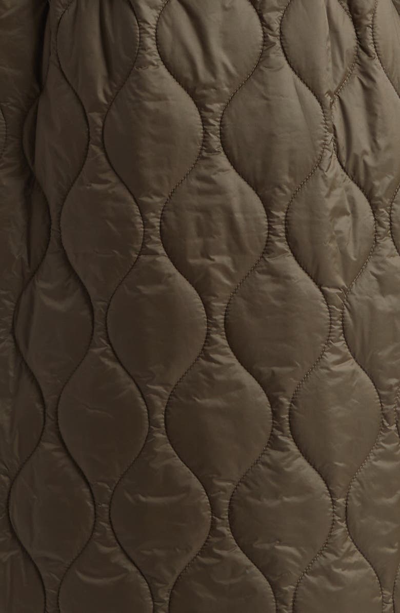 Veronica Beard Newberry Quilted Mixed Media Coat, Alternate, color, Cypress