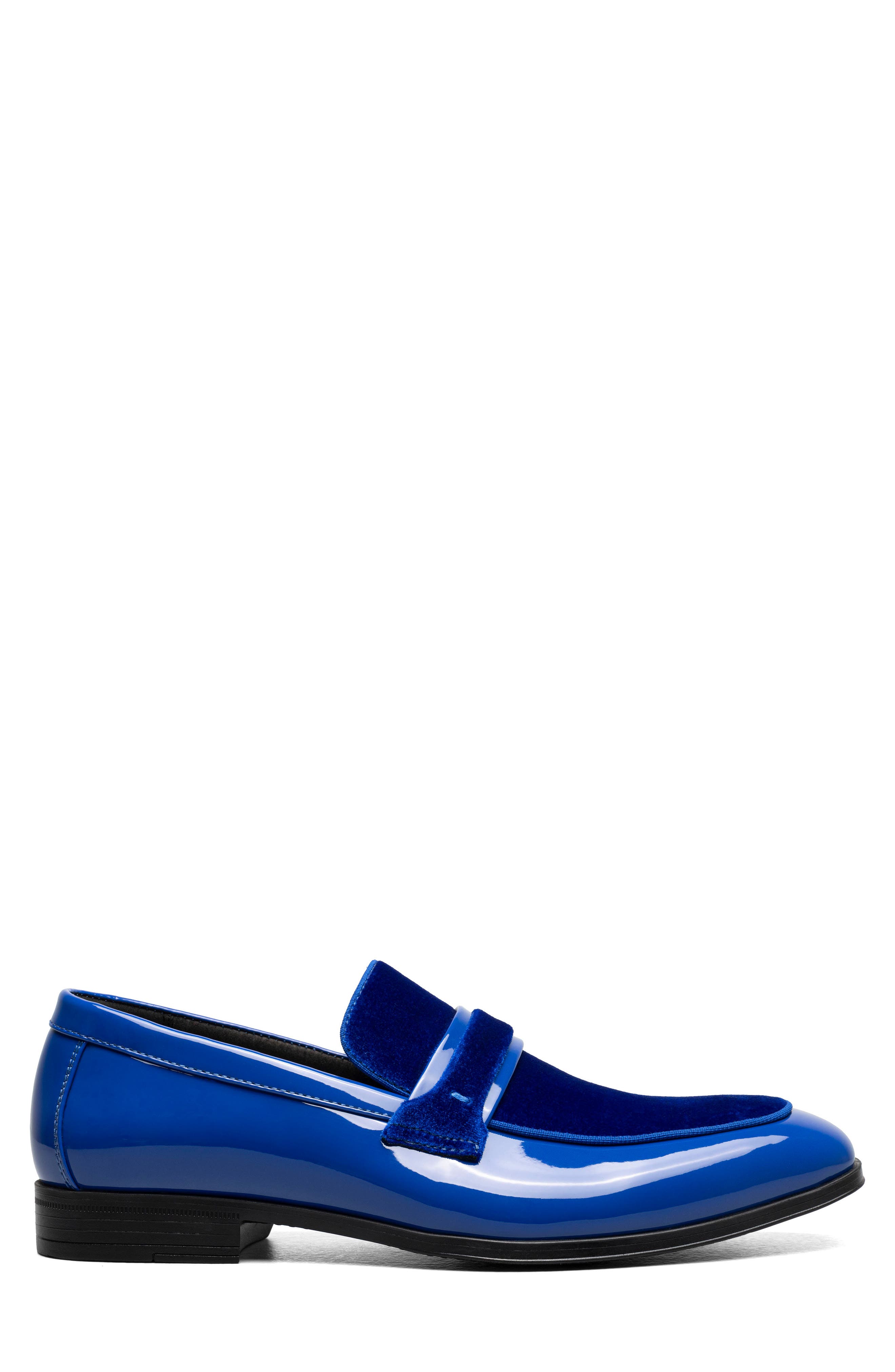 Stacy Adams Spratley Patent & Velour Loafer, Alternate, color, 