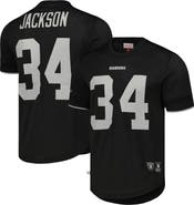 Mitchell & Ness Men's Mitchell & Ness Bo Jackson Black Los Angeles Raiders Gridiron Classics Retired Player Name & Number Mesh Top