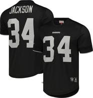 Mitchell & Ness Men's Mitchell & Ness Bo Jackson Black Los Angeles Raiders Gridiron Classics Retired Player Name & Number Mesh Top
