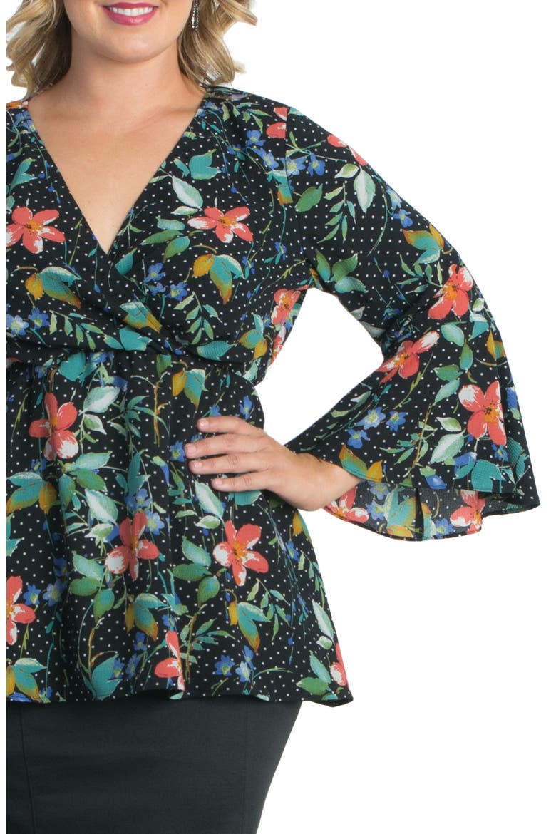 Ava Bell Sleeve Top, Alternate, color, POPPY POLKA DOTS