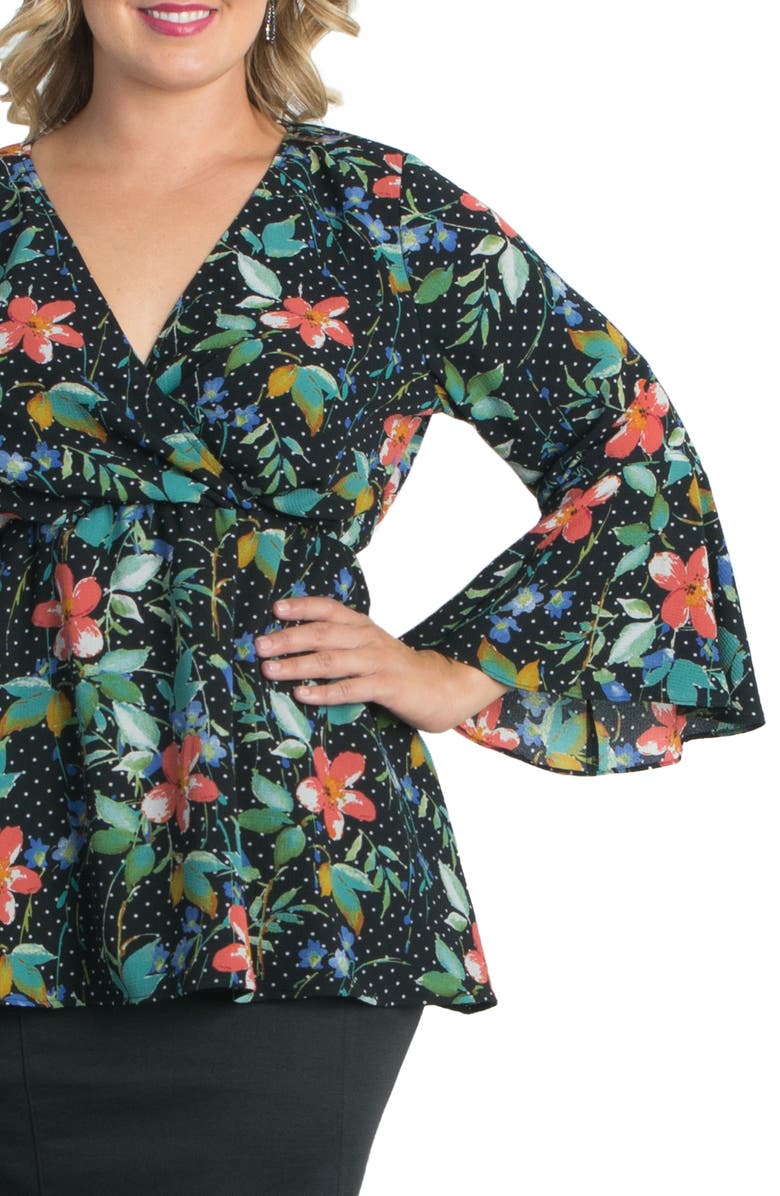 Kiyonna Ava Bell Sleeve Top, Alternate, color,