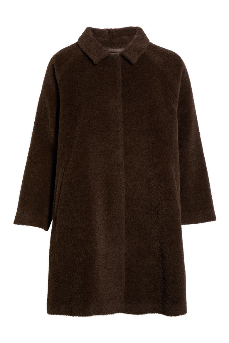 Classic Collar Wool & Alpaca Blend Coat, Main, color, COFFEE