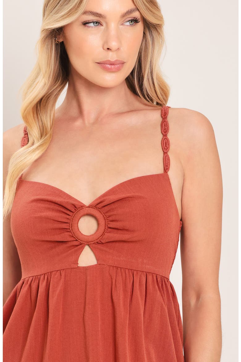 Keyhole Maxi Dress, Alternate, color, TERRACOTTA