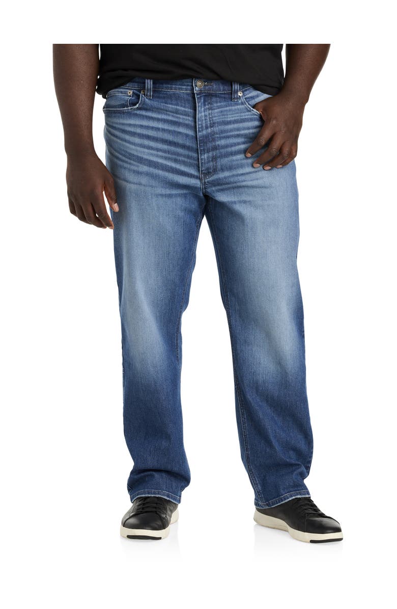 True Nation by DXL Relaxed-Fit Stretch Jeans, Main, color, Blue Lagoon