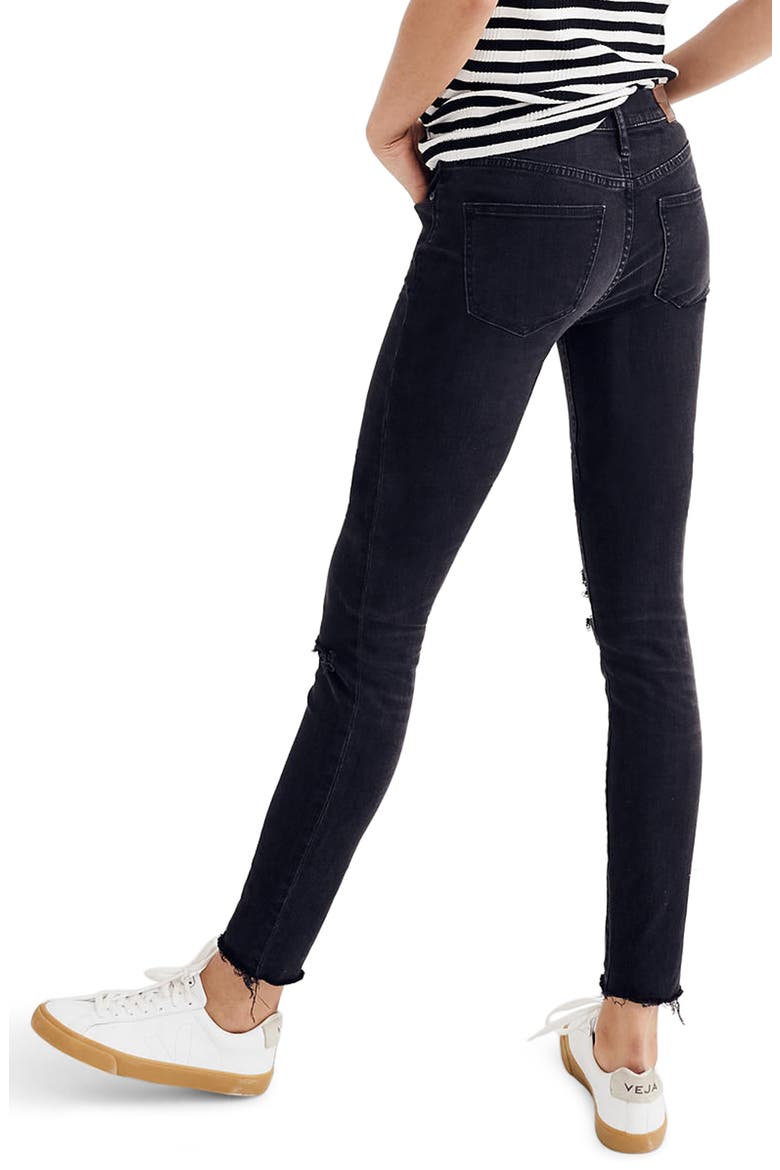 9-Inch High Waist Skinny Jeans, Alternate, color, BLACK SEA