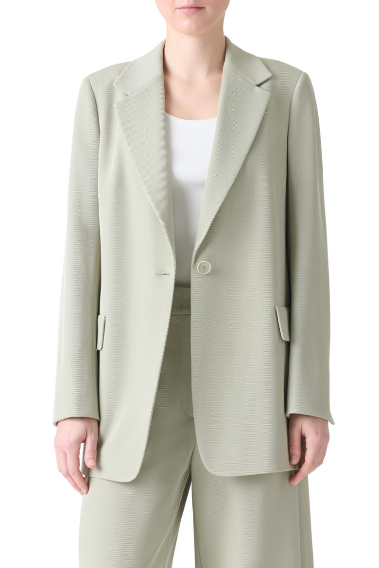 Wool Tricot One-Button Blazer, Main, color, PISTACHIO