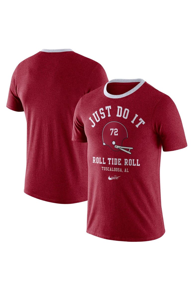 Men's Nike Crimson Alabama Crimson Tide Vault Helmet Team Tri-Blend T-Shirt, Main, color, Crimson
