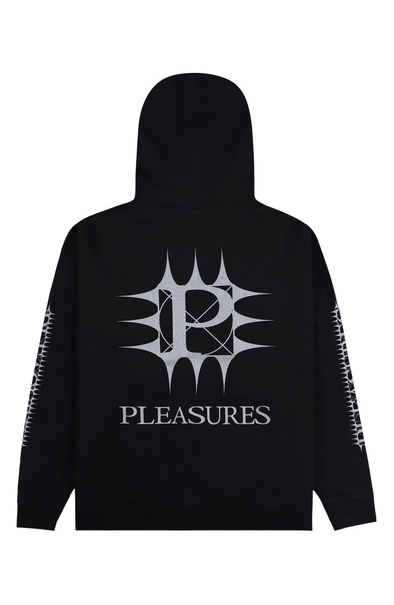 PLEASURES Spike Oversize Zip Graphic Hoodie, Alternate, color, 