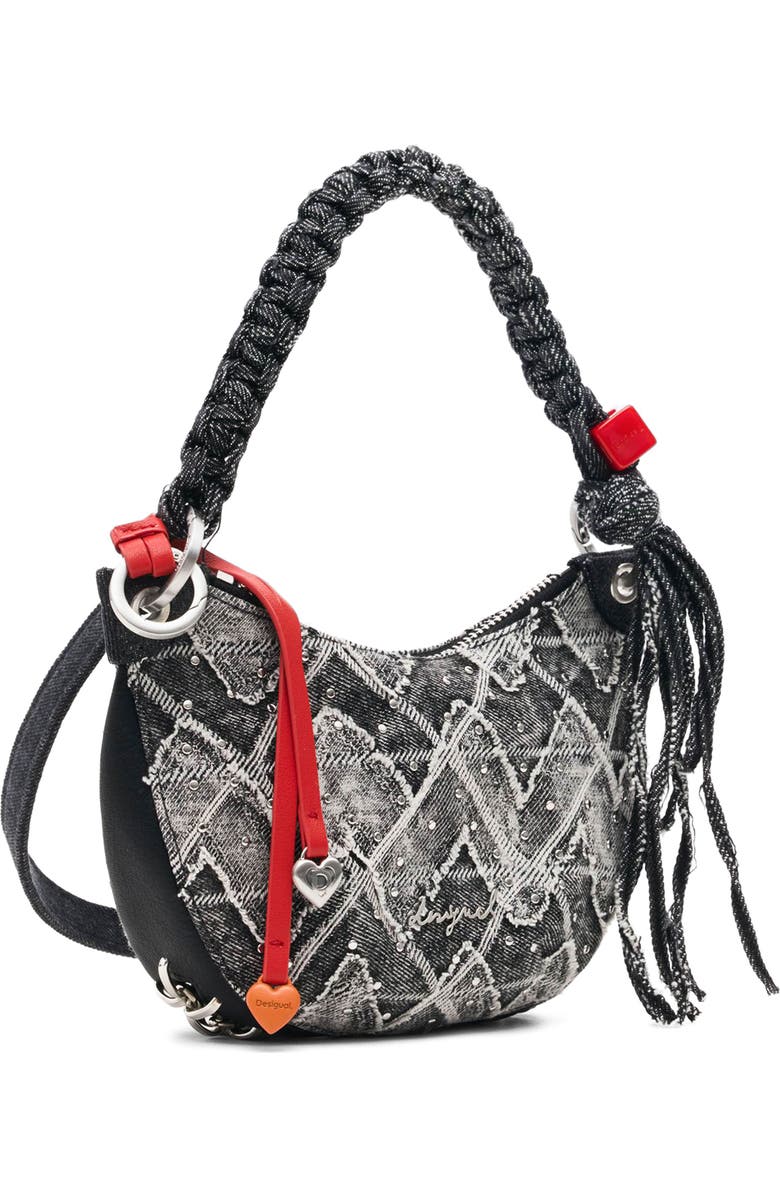 Desigual Convertible Shoulder Bag, Alternate, color, Light Gray