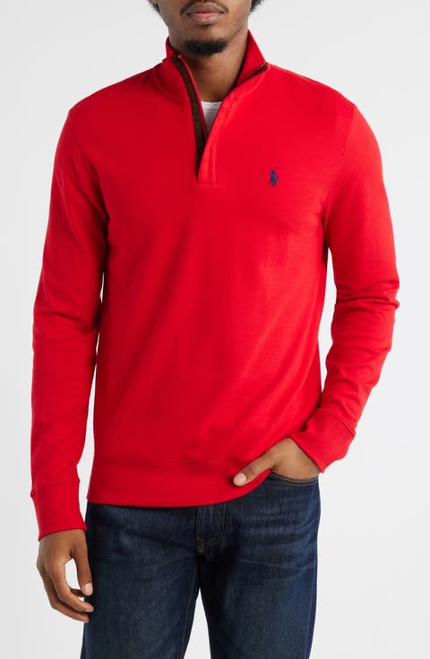 Cotton Blend Quarter Zip Pullover