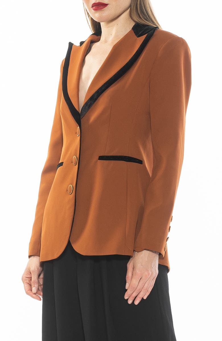 Alexia Admor Reiss Peak Lapel Blazer, Alternate, color, Camel