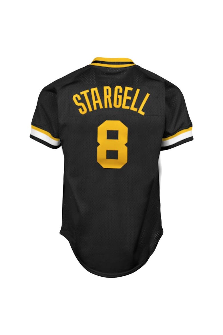 Men's Mitchell & Ness Willie Stargell Black Pittsburgh Pirates Cooperstown Collection Big & Tall Mesh Batting Practice Jersey, Alternate, color, Black