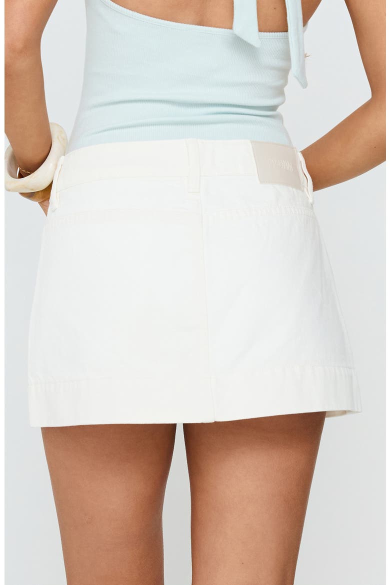 Warna Low Rise Denim Miniskirt, Alternate, color, WHITE