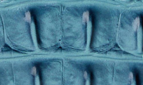 Brahmin Ady Croc Embossed Leather Wallet In Blue