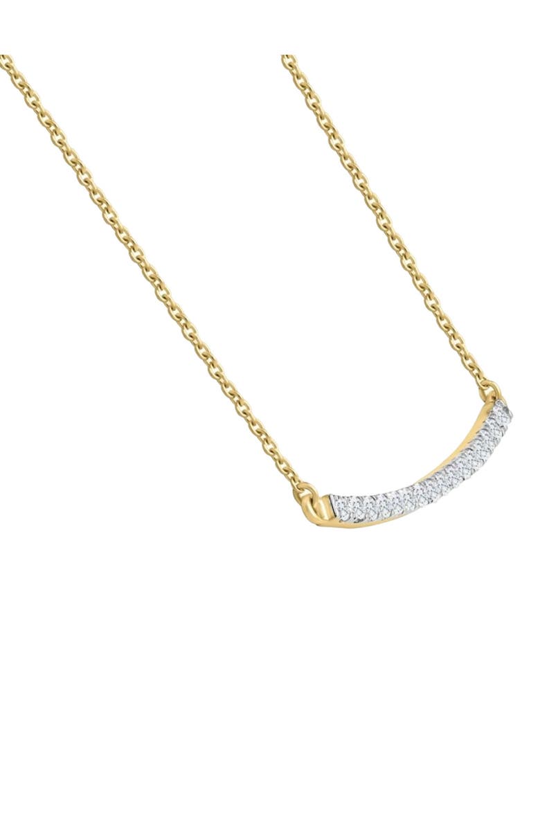 Bliss Diamond 1/3Ct Diamond Bar Pendant 10k Gold Necklace Lab Grown 1 1/3", Alternate, color, 10K Yellow Gold