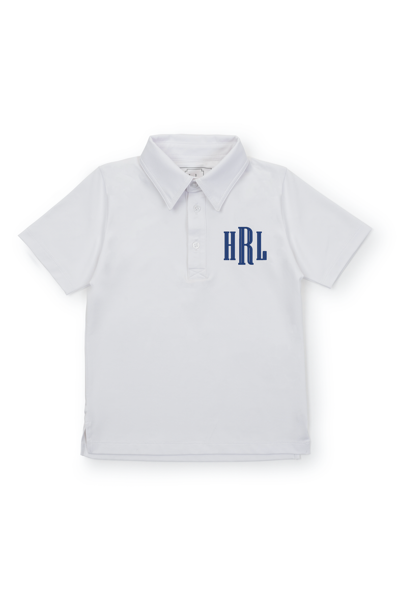 Will Boys' Golf Polo Shirt by LH Sport, Alternate, color, White