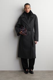 COS Tailored Belted Wool-Twill Coat