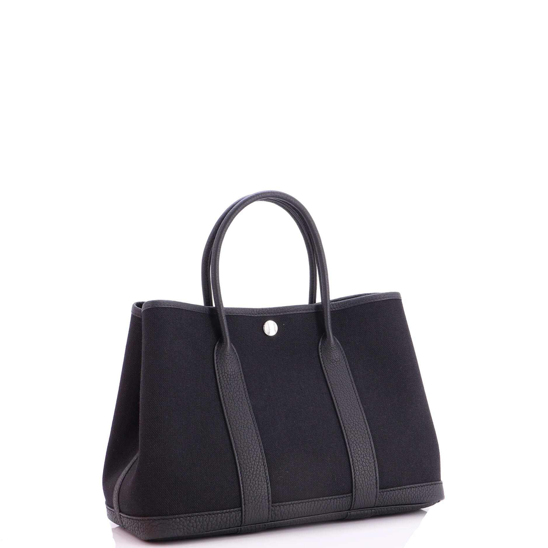 Pre-Owned Hermes Garden Party Tote Toile and Leather 30, Alternate, color, 