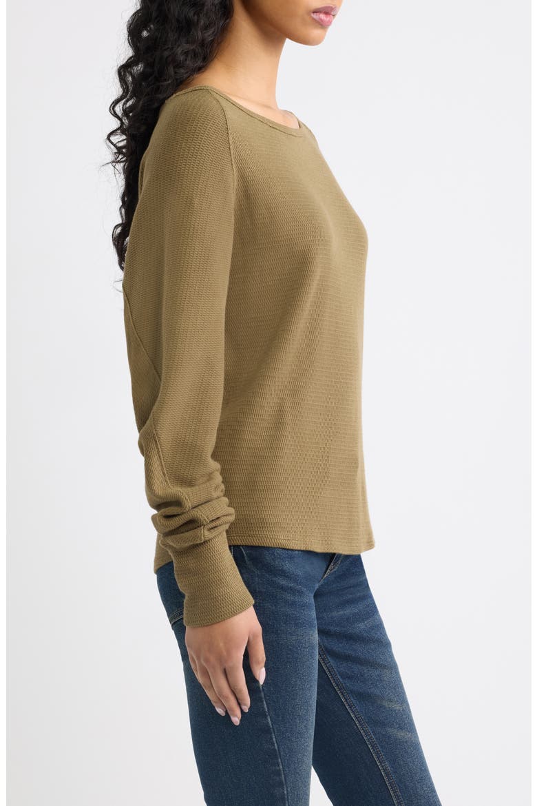 We The Free Jess One-Shoulder Thermal Top, Alternate, color, BEECH LEAVES