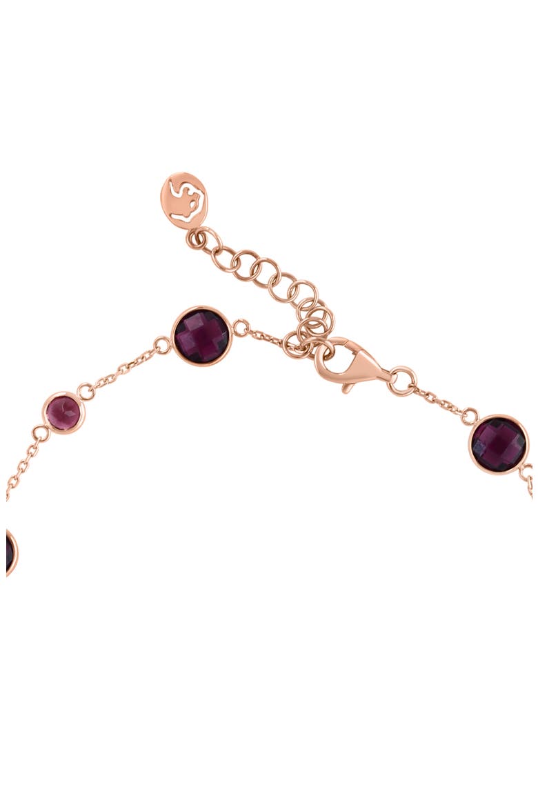 14k Rose Gold Rhodolite Garnet & Tourmaline Bracelet, Alternate, color, MULTI