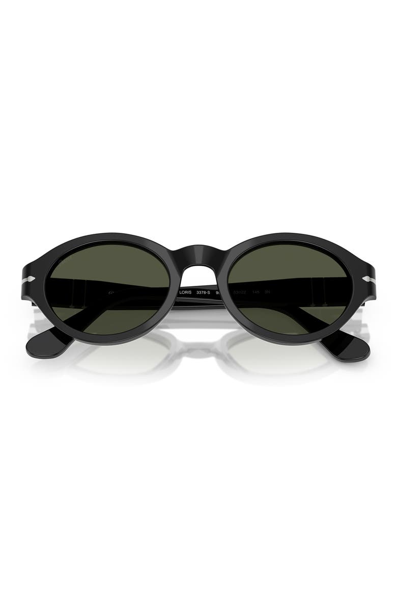 Loris 51mm Oval Sunglasses, Alternate, color, BLACK / GREEN