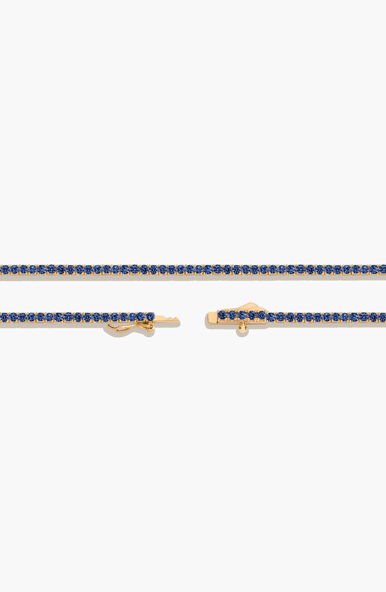 Aurate New York Lab Grown Blue Sapphire Tennis Necklace, Alternate, color, Blue Sapphire