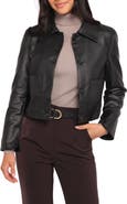 Petal & Pup Hope Cropped Faux Leather Jacket