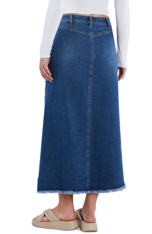 WASH LAB DENIM WASH LAB DENIM TWO STEP DENIM MAXI SKIRT