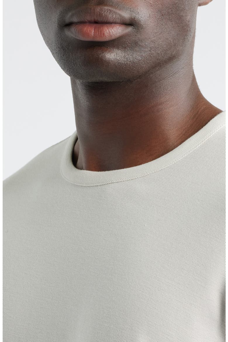 Short Sleeve Piqué T-Shirt, Alternate, color, GREY MOONBEAM