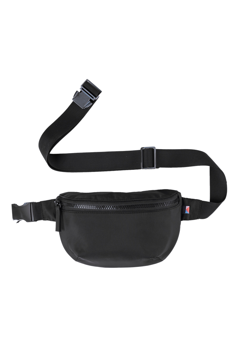 Kibou Wallet Bag Vegan Leather Crossbody Fanny Pack, Main, color, Black