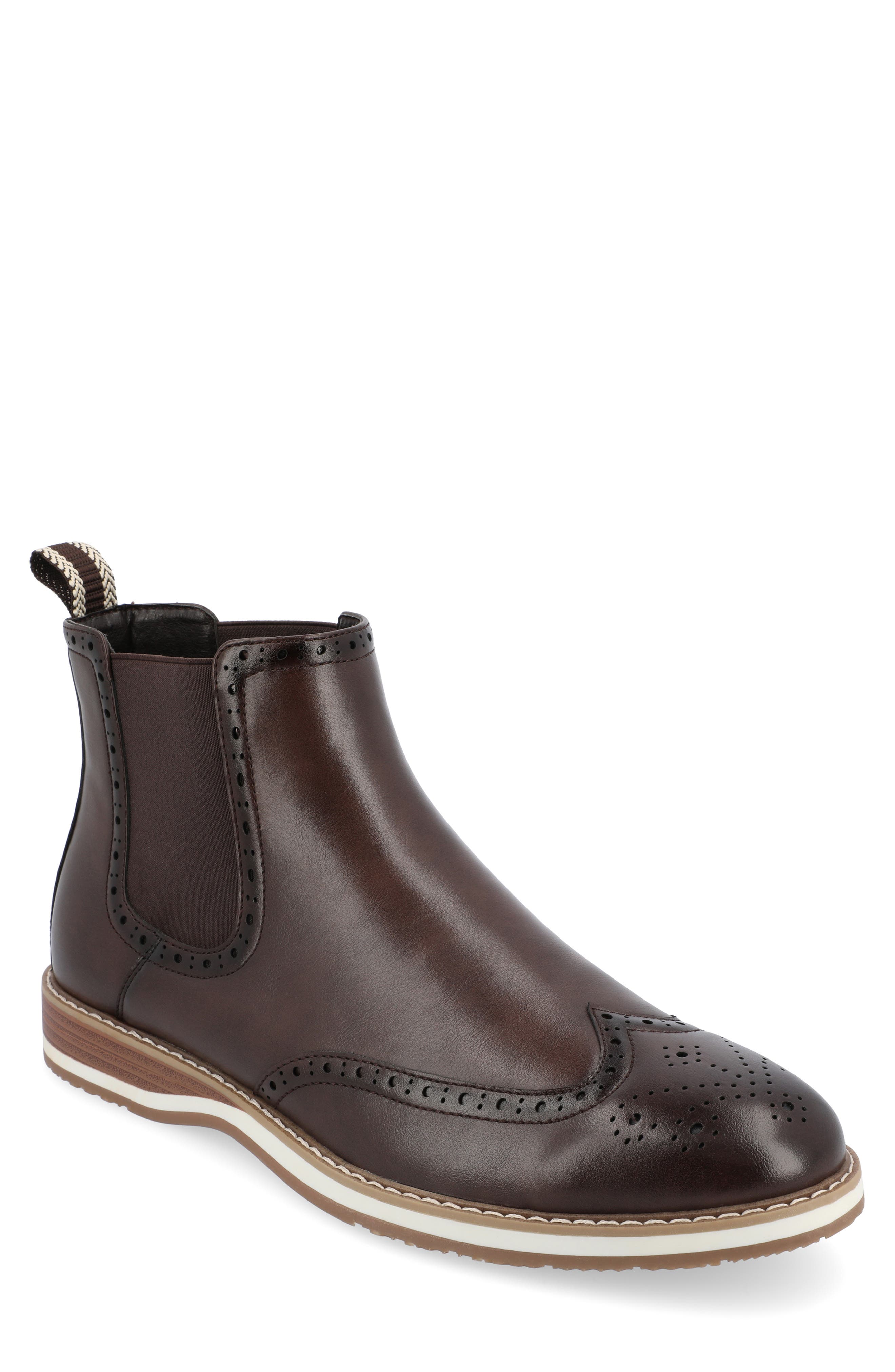 VANCE CO Thorpe Wingtip Chelsea Boot