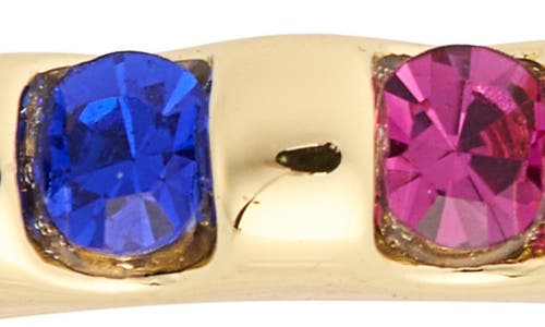 Covet Multicolor Crystal Band Ring In Gold