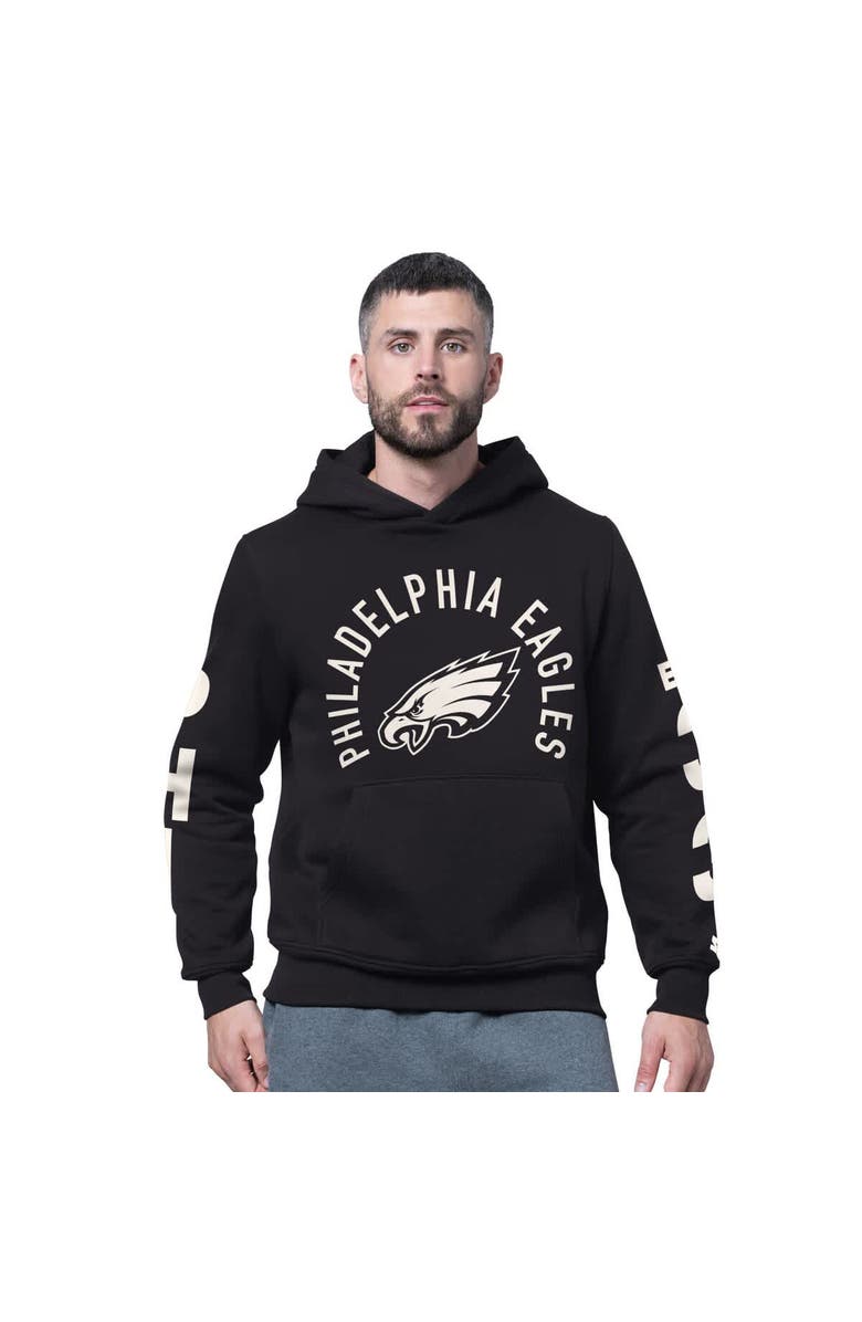 STARTER Men
s Starter Black Philadelphia Eagles Handoff Fleece Hoodie Sweatshirt, Main, color, Black