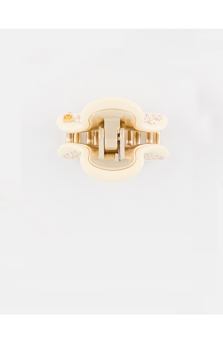 Alexandre de Paris Vendome Small Crystal Hair Claw Clip, Alternate, color, Ivory