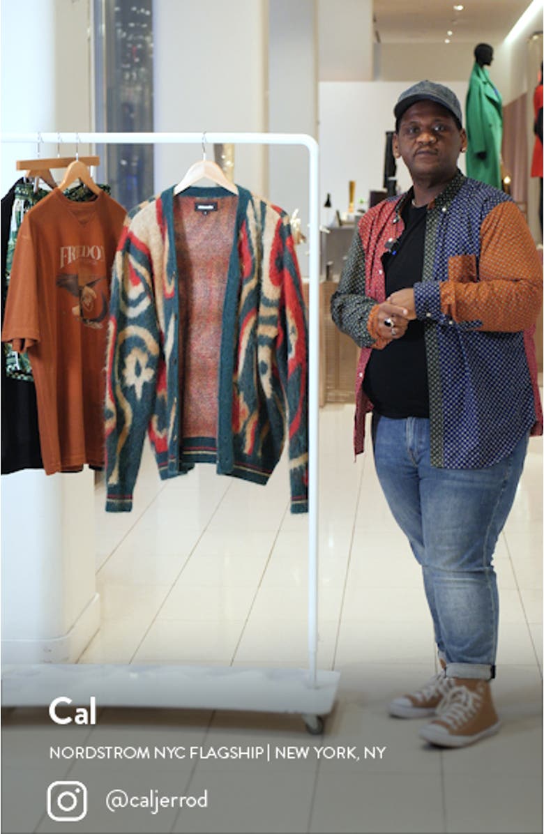 Ongoye V-Neck Mohair, Wool & Alpaca Blend Cardigan, sales video thumbnail