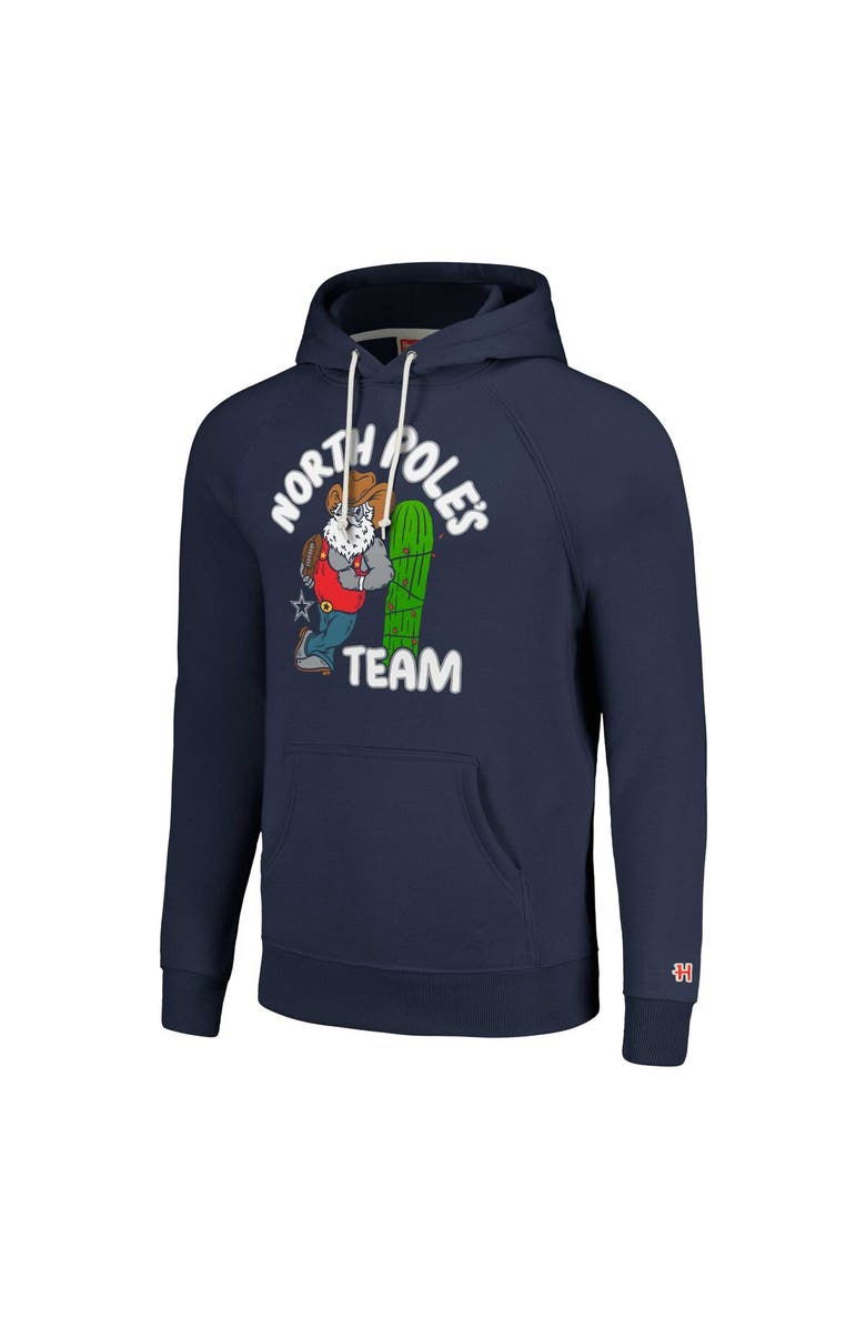 Homage Unisex Homage Navy Dallas Cowboys Holiday Raglan Tri-Blend Pullover Sweatshirt, Alternate, color, Navy