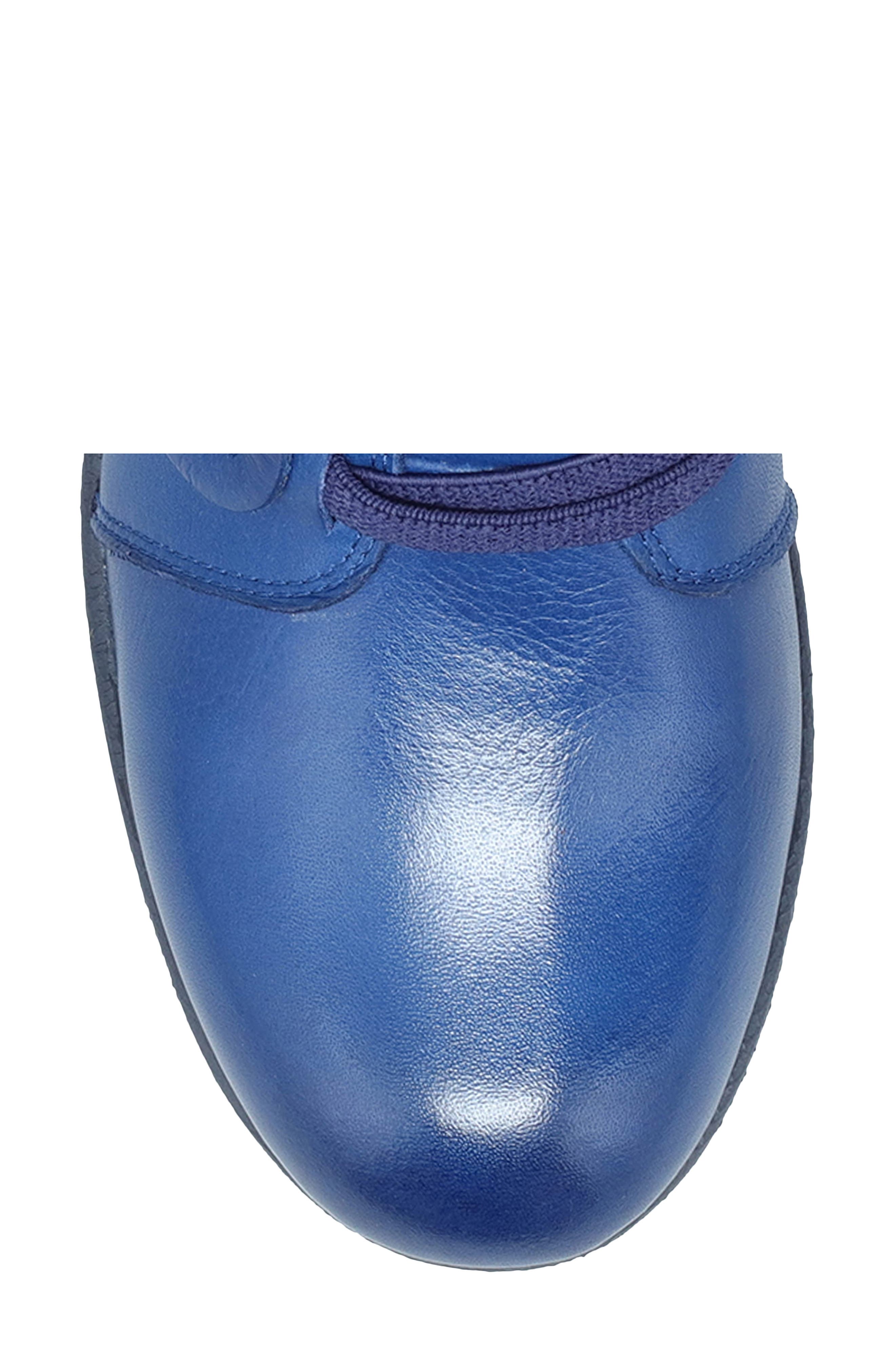 Didi Leather Boot, Alternate, color, DENIM