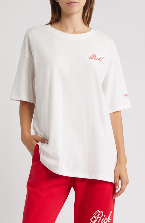 Rich in Life Oversize Graphic T-Shirt