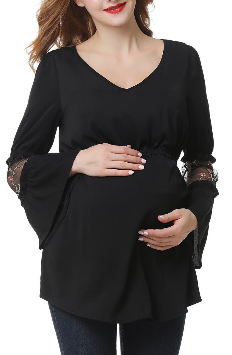 Kimi and Kai Celestia Babydoll Maternity Top, Main, color,